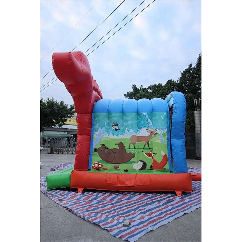 red animal zoo dragon bouncer with slide jumping castle&Inflatable Combo