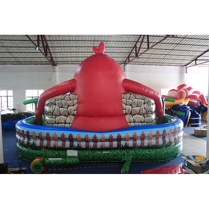 red angry bird coconut tree bouncer with slide jumping castle&Inflatable Combo-4.5x7x4.2M