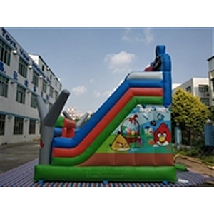 angry birds bouncer with slide fun city inflatable amusement park-6x6x5M