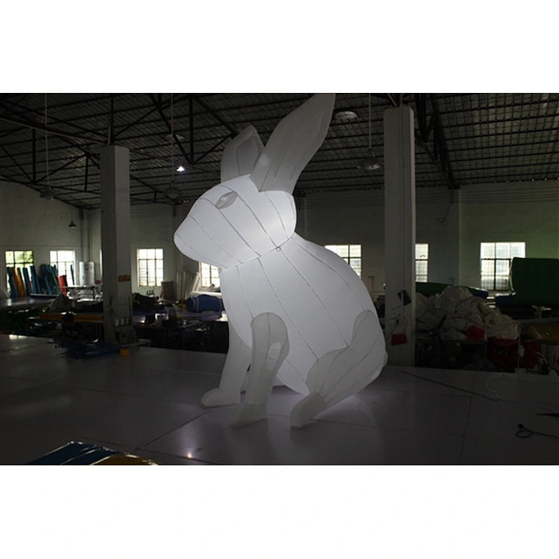 white bunny with Led light for Mid-Autumn Festival