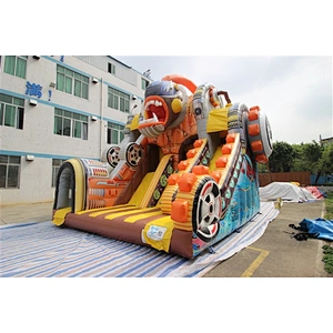 ugly fierce piranha fish slide Inflatable Slide-6x7x6.5M