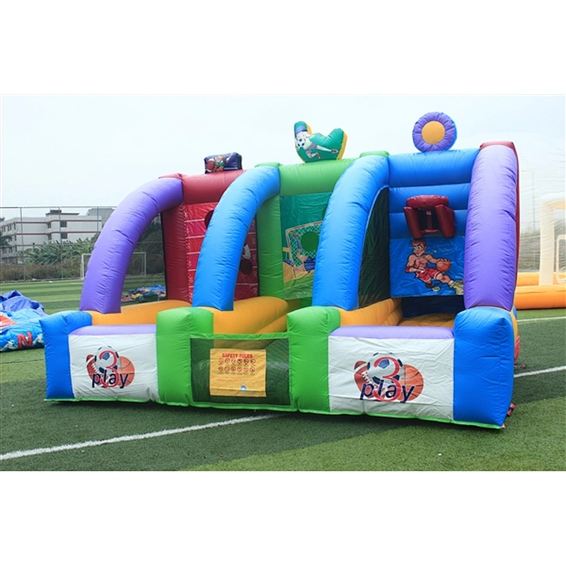 Lovely and Popular NEVERLAND TOYS Indoor Inflatable Shooting Football Game Bouncer High Quality Hot Sale-4.5x3x3M