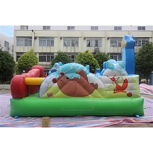 kingdom of animals zoo animals gathering fun city inflatable amusement park-5.1x5.1x2.8m