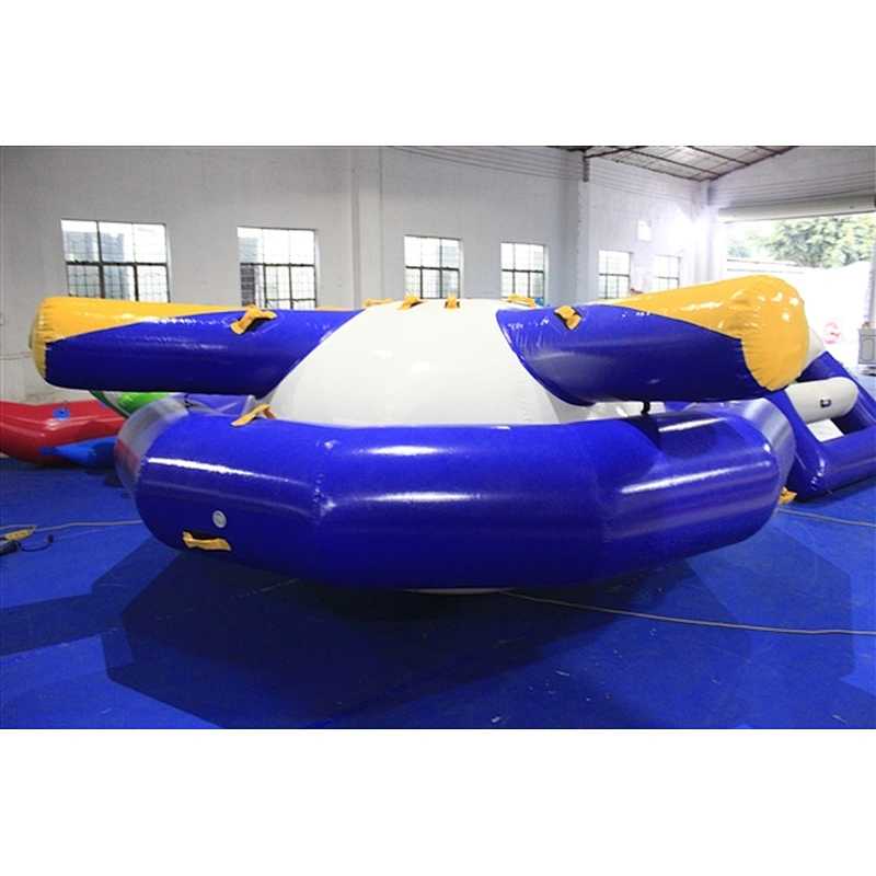 Customized 2018 Popular Crazy Water Toys Rocker Saturn Inflatable Rotating Saturn