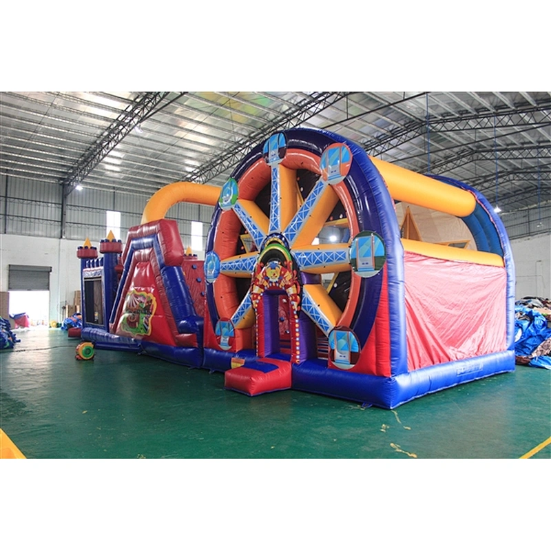 ferris wheel inflatable bouncer clown obstacle course inflatable inflatable obstacle inflatable obstacle course-15x6x5M