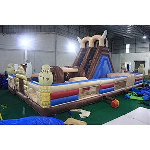 bull horn bouncer with slide jumping castle&Inflatable Combo-7x6x5.5M