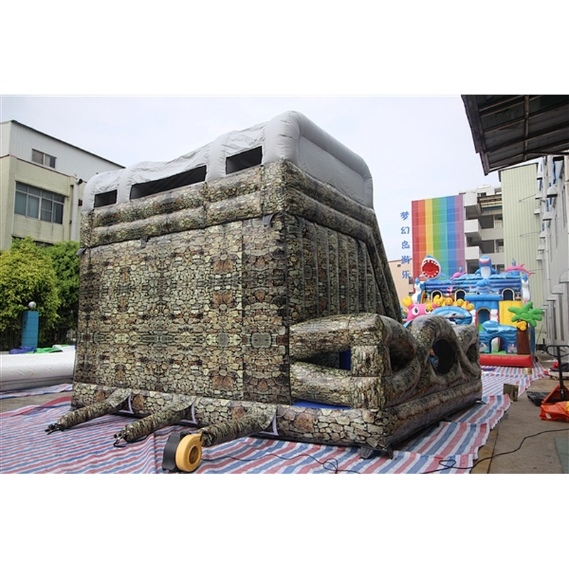 Trunk texture bouncer with slide jumping castle&Inflatable Combo-6x6x5M