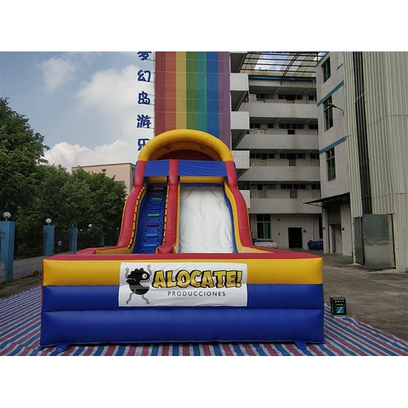 blue yellow red inflatable bouncer slide basic slide Inflatable Slide-10x4x5.5M