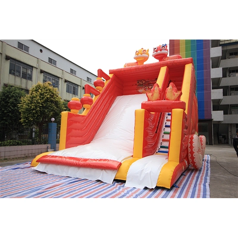 chinese style lucky dragon new year festival Inflatable Slide-8x6x7M