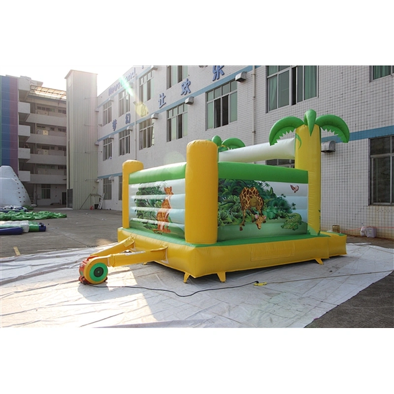 fun In the jungle hawaii bouncer coconut tree tropical style inflatable jumping castle& Inflatable Bouncer Inflatable Bouncer-4.5x4m