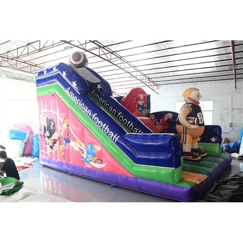 rugby player inflatable bouncer slide Inflatable Slide-8x6x6M