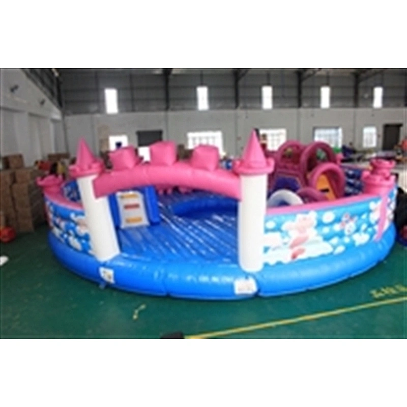 inflatable bouncer jumping castle  inflatable castle pink pony -11x11x4M