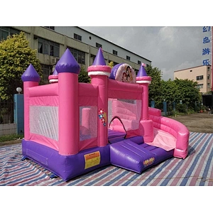 pink Cinderella princess bouncer with slide jumping castle&Inflatable Combo-4x3x3.8M
