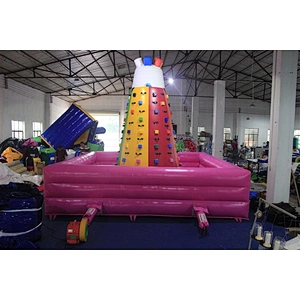 Inflatable Flying Spider-Man Rock Climbing Wall Giant Inflatable Climbing Holds Wall For Sale-5.5x5x4.8m