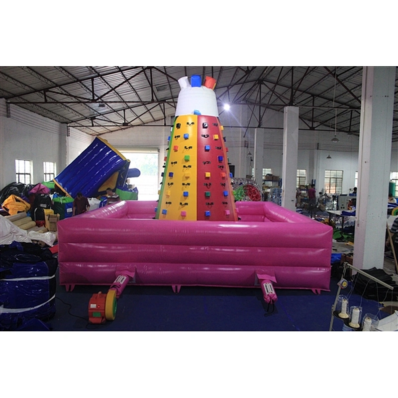Inflatable Flying Spider-Man Rock Climbing Wall Giant Inflatable Climbing Holds Wall For Sale-5.5x5x4.8m
