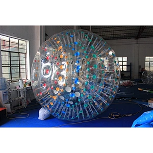 walking Balls Latest Kids Aqua Bubble Water Roller Rolling Zorb Wrecking Ball Volleyball Court Inflatable Human Balloon For Sale-3m