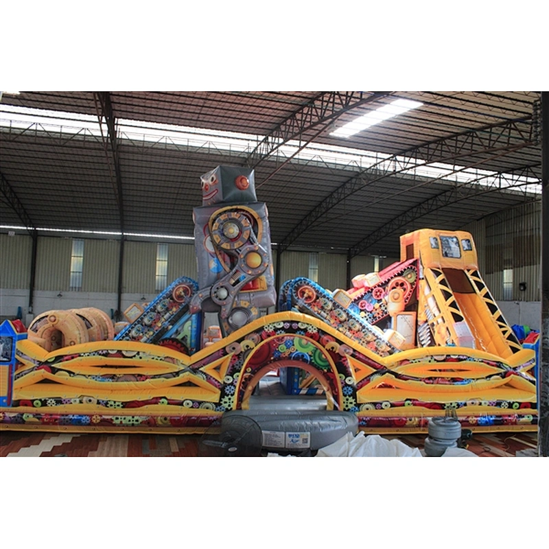 robot world fun city inflatable amusement park-12x6x8M