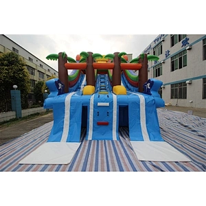 inflatable slide named Lane Climb Slide can be customized giant inflatable water slide for sale-8x5x5m