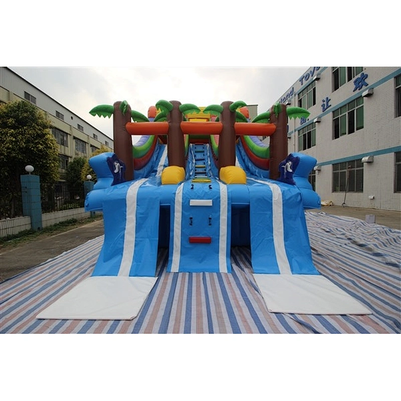 inflatable slide named Lane Climb Slide can be customized giant inflatable water slide for sale-8x5x5m