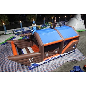 brown pirate ship inflatable bouncer slide Inflatable Slide-8x4x5M