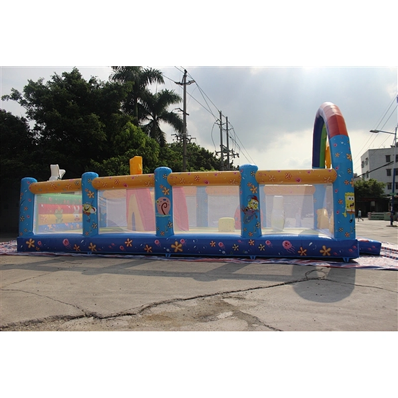 Spongebob and Patrick star fun city inflatable amusement park-12x6x5M