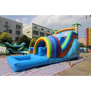 Game Over Dry Adult Slides Pirate Ship Giant Bouncer Slip N Slide High Inflatable Water Slide For Sale-12x8x7m