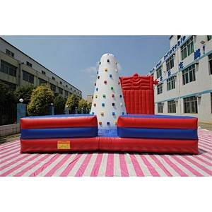 Inflatable Flying Spider-Man Rock Climbing Wall Giant Inflatable Climbing Holds Wall For Sale-6x5x4.5M