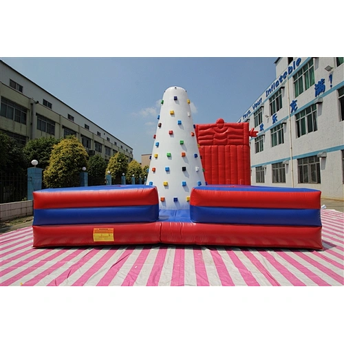 Inflatable Flying Spider-Man Rock Climbing Wall Giant Inflatable Climbing Holds Wall For Sale-6x5x4.5M