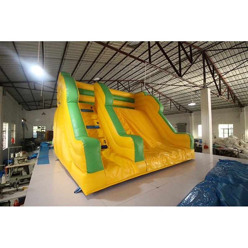 yellow green inflatable bouncer slide basic slide Inflatable Slide-5x4x4M