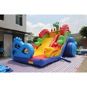 dragon wheel inflatable bouncer slide Inflatable Slide-7x4x5M