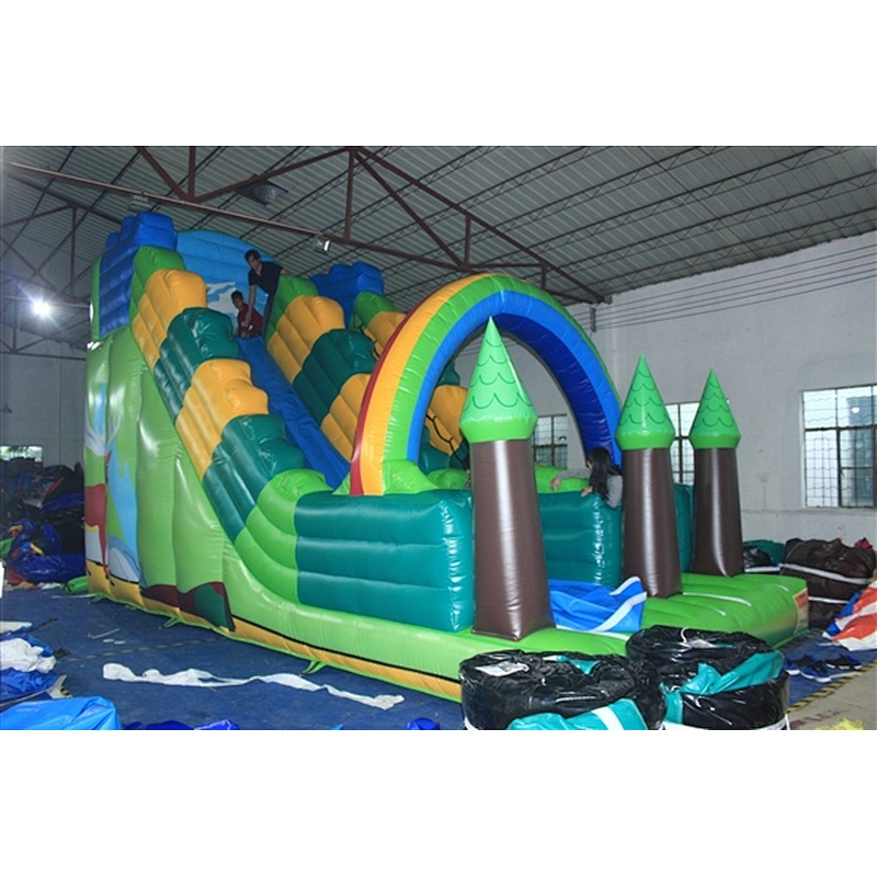green forest jungle tree inflatable bouncer slide Inflatable Slide-8x4x4.5M