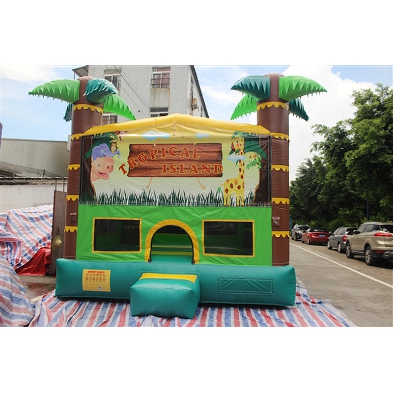 hawaii bouncer coconut tree tropical style inflatable jumping castle& Inflatable Bouncer Inflatable Bouncer-4x4x4m