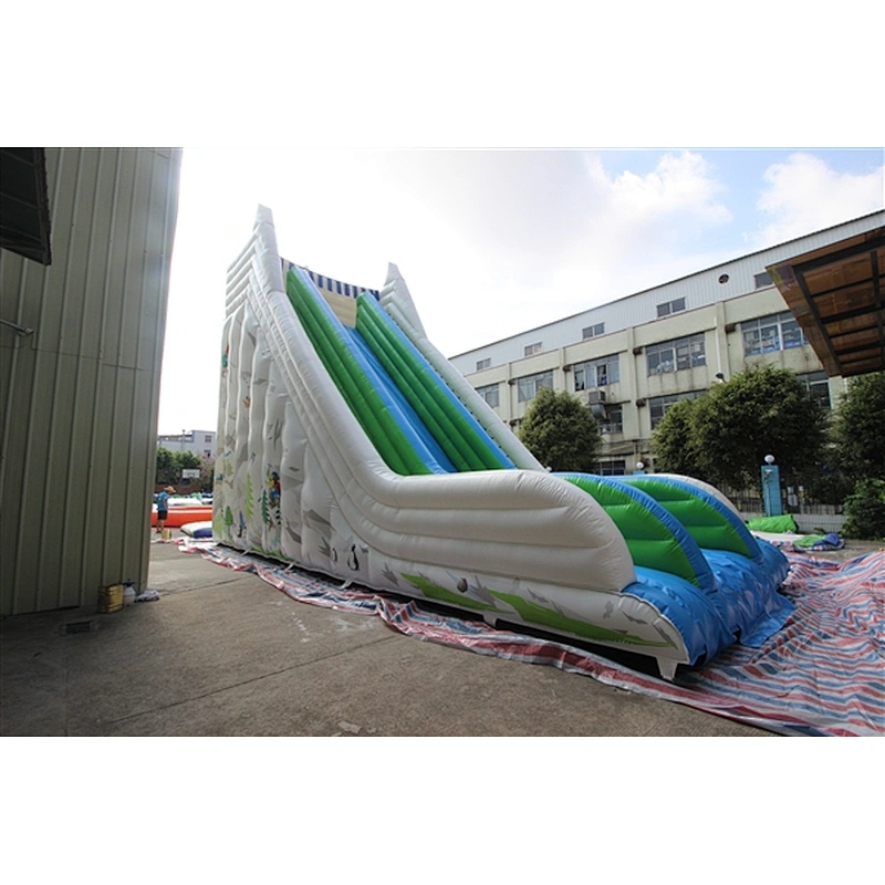 white blue basic slide Inflatable Slide-12x4.5x9M
