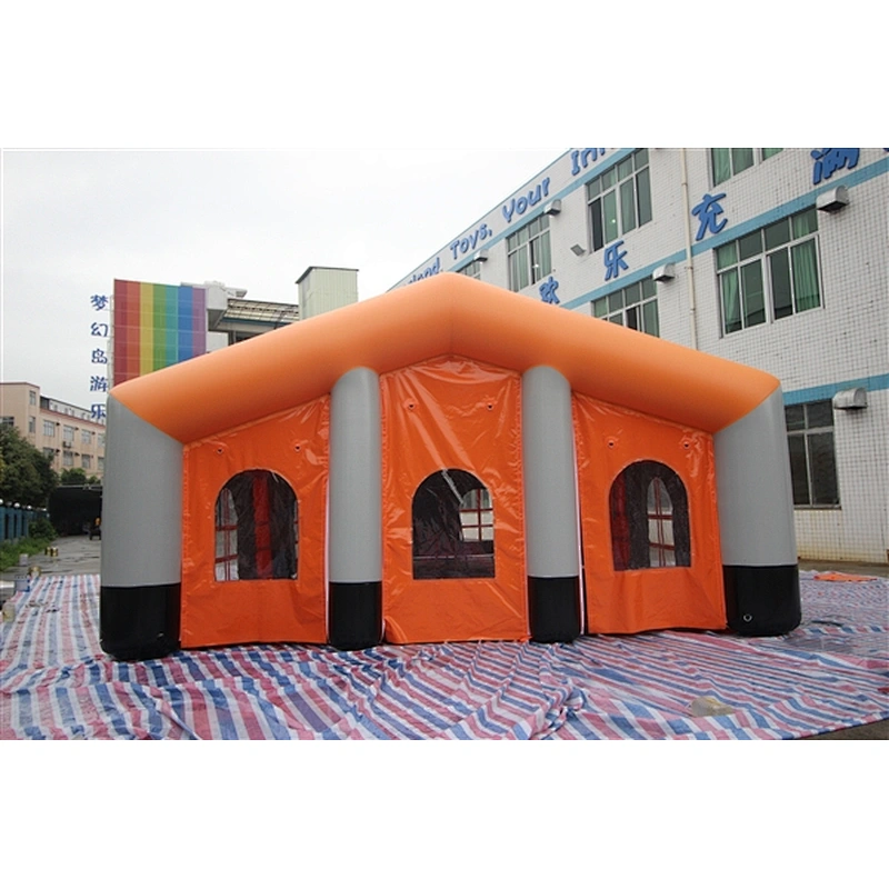 commercial inflatable camping tent inflatable gray house for fun-13.3x7.3M