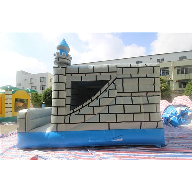 grey castle with dragon bouncer with slide jumping castle&Inflatable Combo-6x4x4M