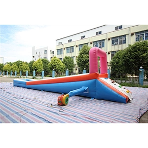 blue orange pink slides for kid long slide inflatable bouncer slide Inflatable Slide-10x2x14.3M