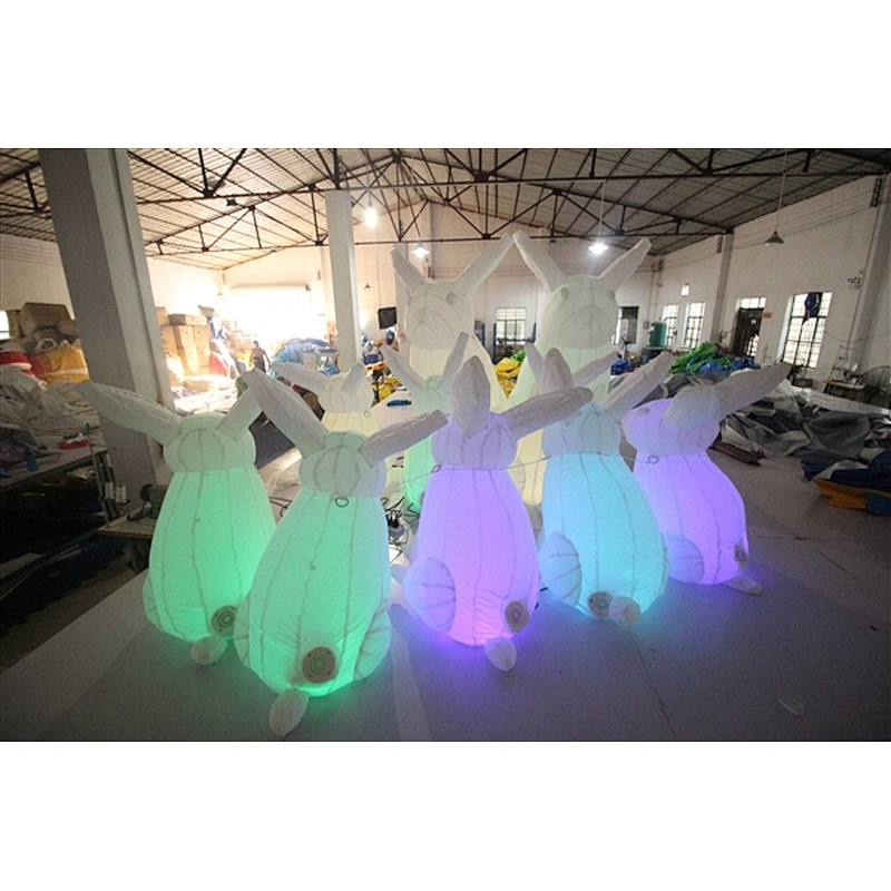 white bunny with Led light for Mid-Autumn Festival