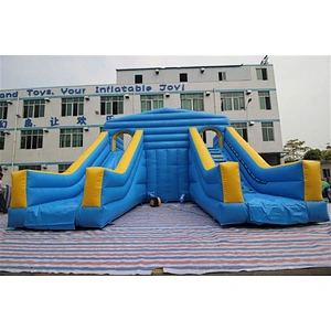 blue basic slide Inflatable Slide-9x7.6x5.8M