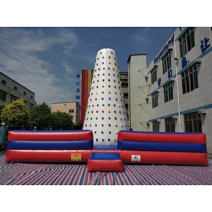 Inflatable Flying Spider-Man Rock Climbing Wall Giant Inflatable Climbing Holds Wall For Sale-10x10x8m