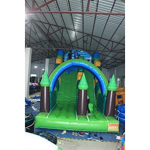 green forest jungle tree inflatable bouncer slide Inflatable Slide-8x4x4.5M