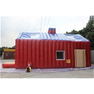 red blue cabin house bouncer inflatable jumping castle inflatable castle-8.84x5.18x4.45M