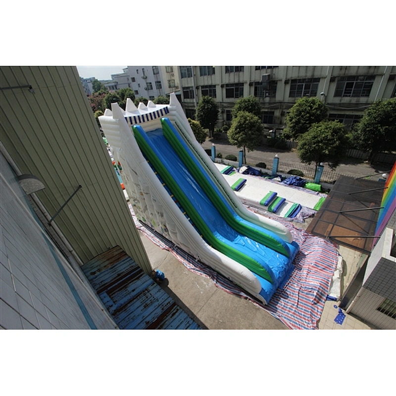 white blue basic slide Inflatable Slide-12x4.5x9M