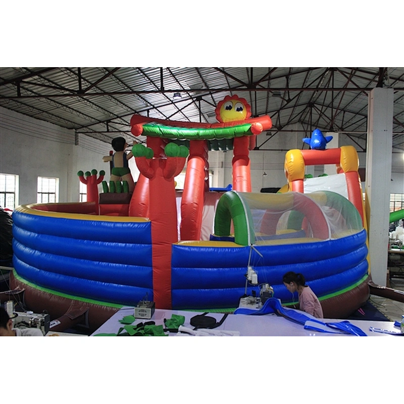 happy farm Rice cylinder fun city inflatable amusement park-12.5x8x6M