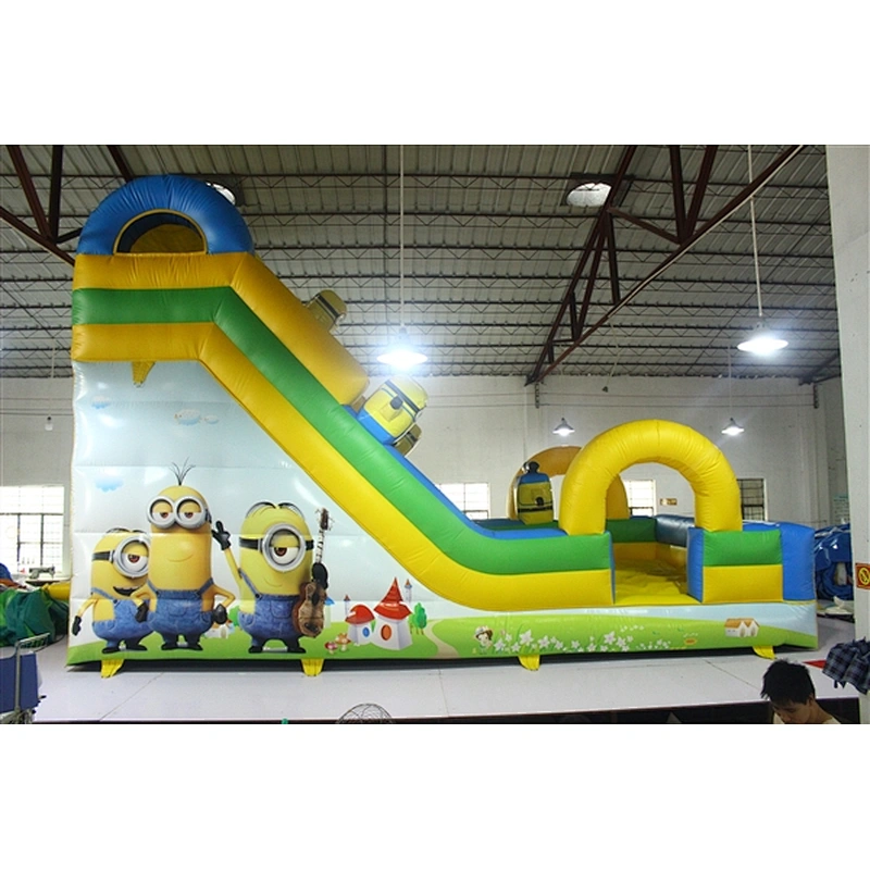 Minions yellow man yellow inflatable bouncer slide Inflatable Slide-7x4x4.5M