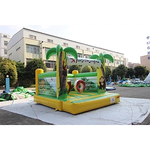 fun In the jungle hawaii bouncer coconut tree tropical style inflatable jumping castle& Inflatable Bouncer Inflatable Bouncer-4.5x4m