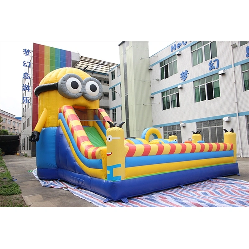 minions little yellow man fun city inflatable amusement park-7x8x4