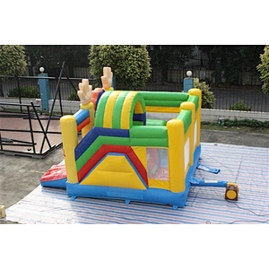 waving smiling clown bouncer with slide jumping castle&Inflatable Combo-5x4x3.5m