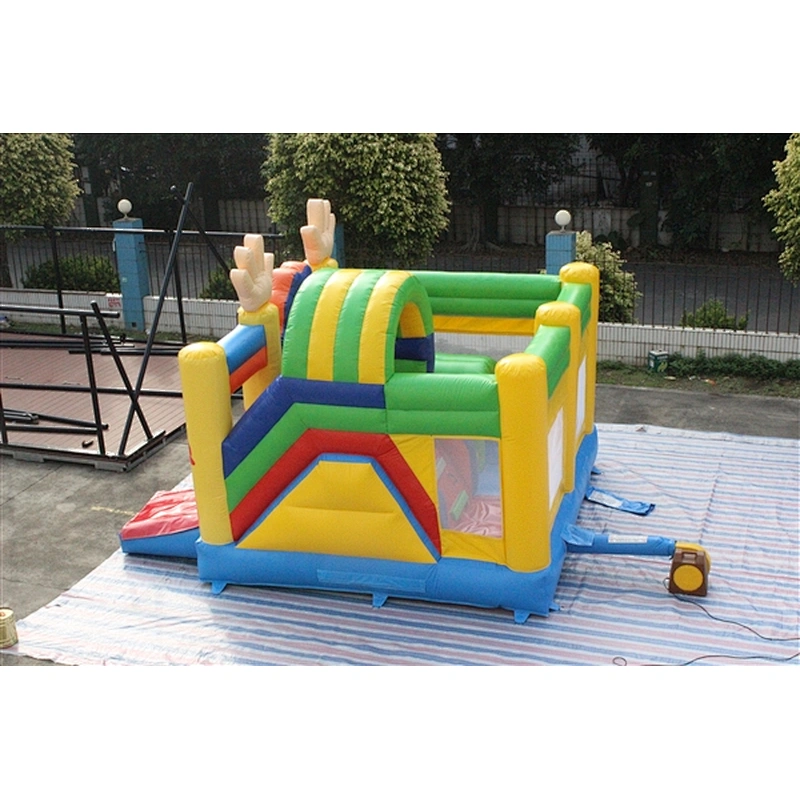 waving smiling clown bouncer with slide jumping castle&Inflatable Combo-5x4x3.5m