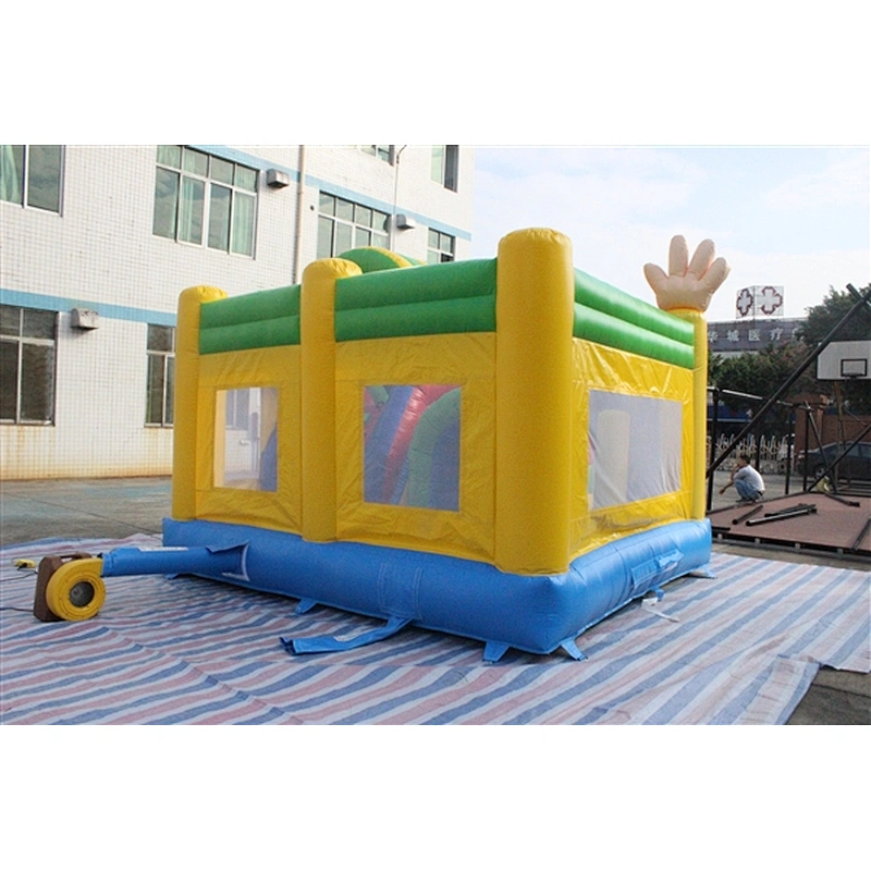 waving smiling clown bouncer with slide jumping castle&Inflatable Combo-5x4x3.5m