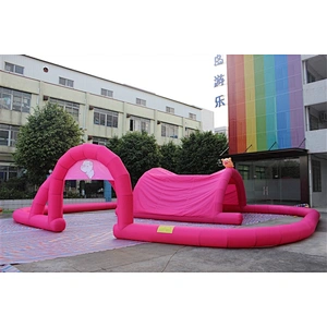 inflatable pink pig racing track-12x9x3.1m